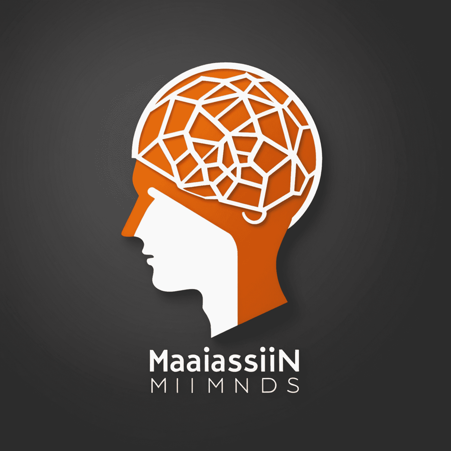 MzansiMinds logo in orange and white, featuring a stylized icon representing innovation and consulting