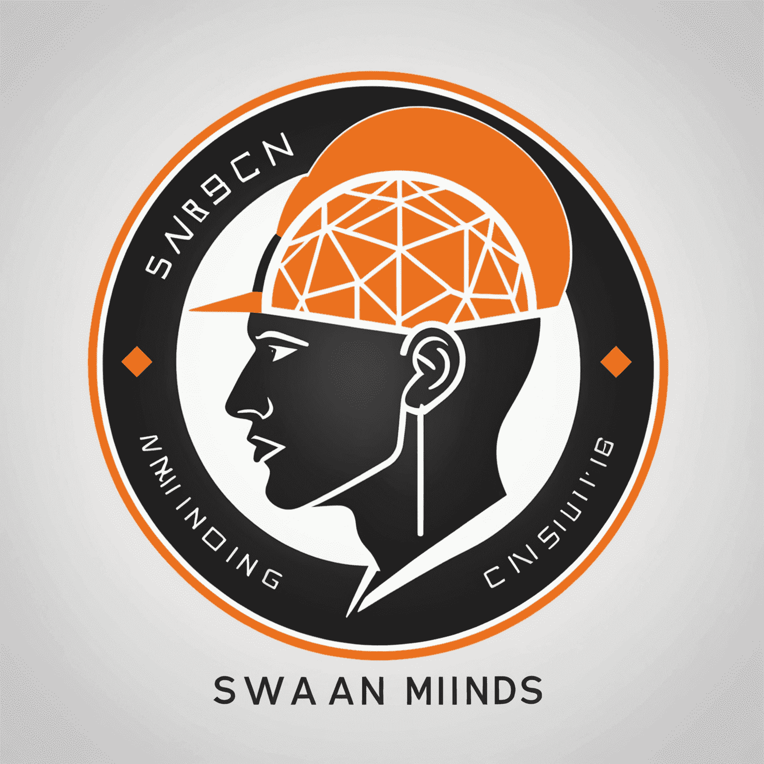 MzansiMinds logo in orange and white, featuring a stylized icon representing innovation and consulting