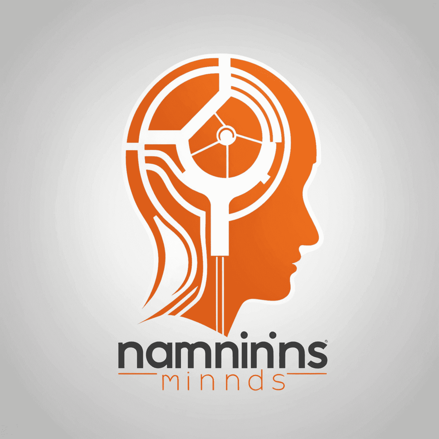 MzansiMinds logo in orange and white, featuring a stylized icon representing innovation and consulting