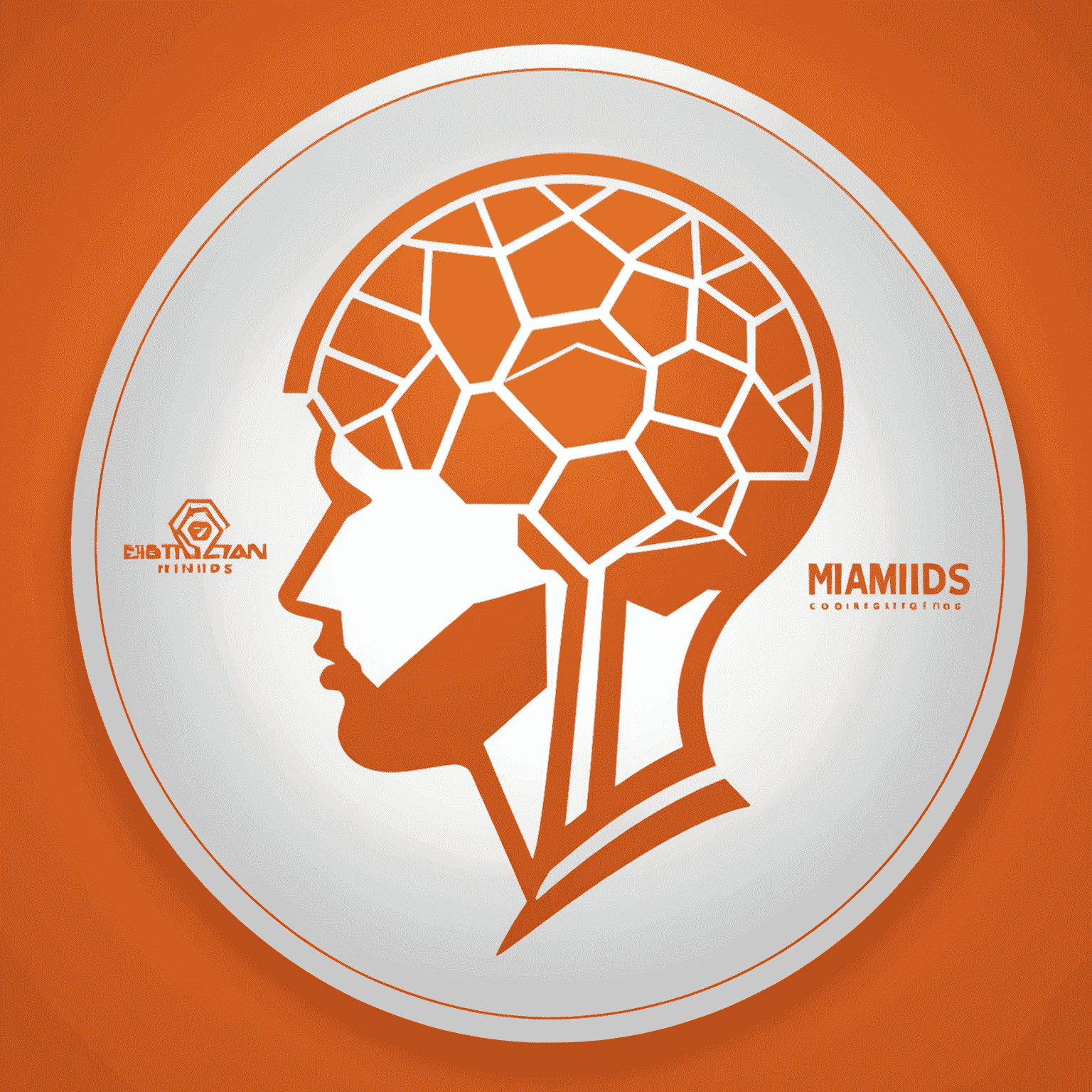 MzansiMinds logo in orange and white, featuring a stylized icon representing innovation and consulting