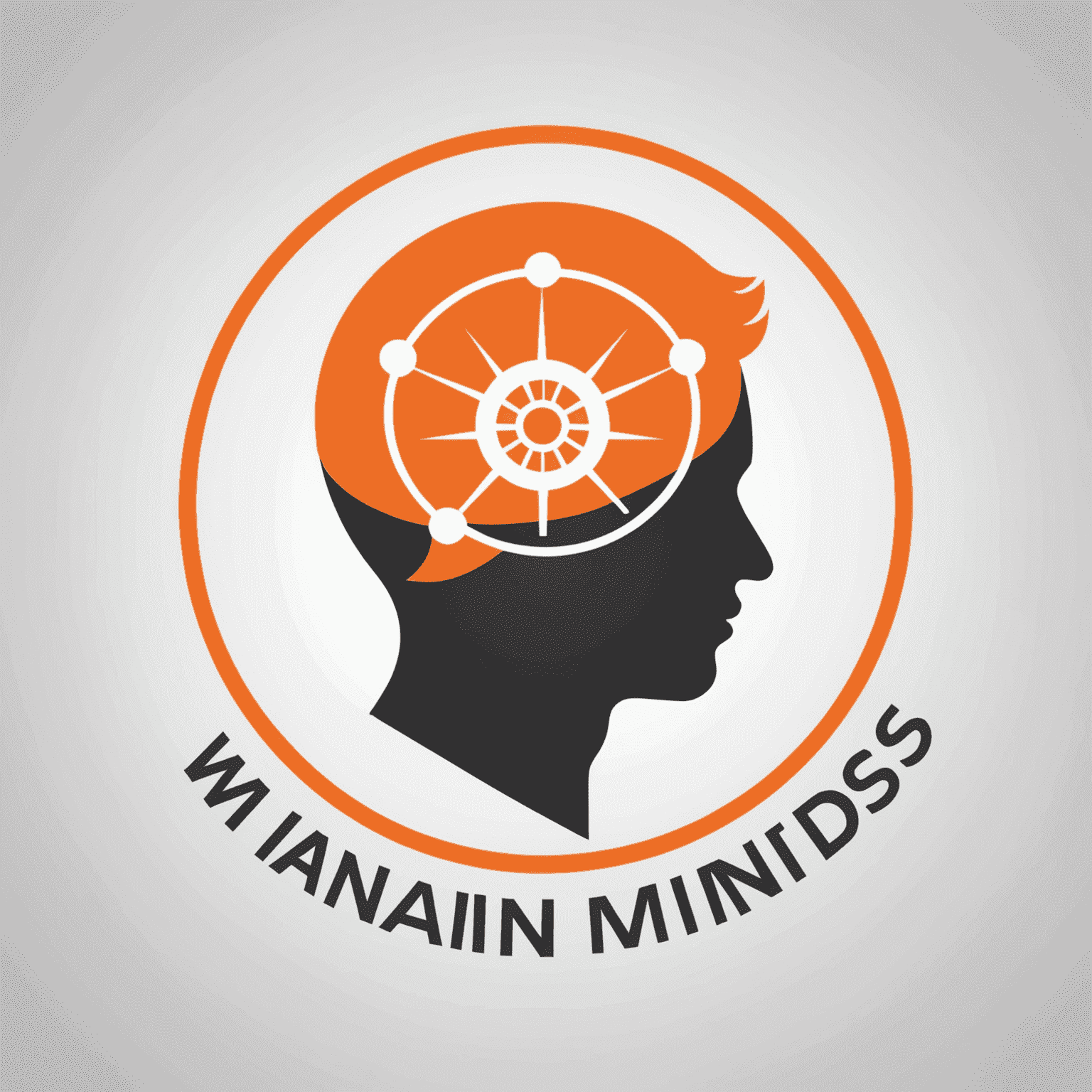 MzansiMinds logo in orange and white, featuring a stylized icon representing innovation and consulting